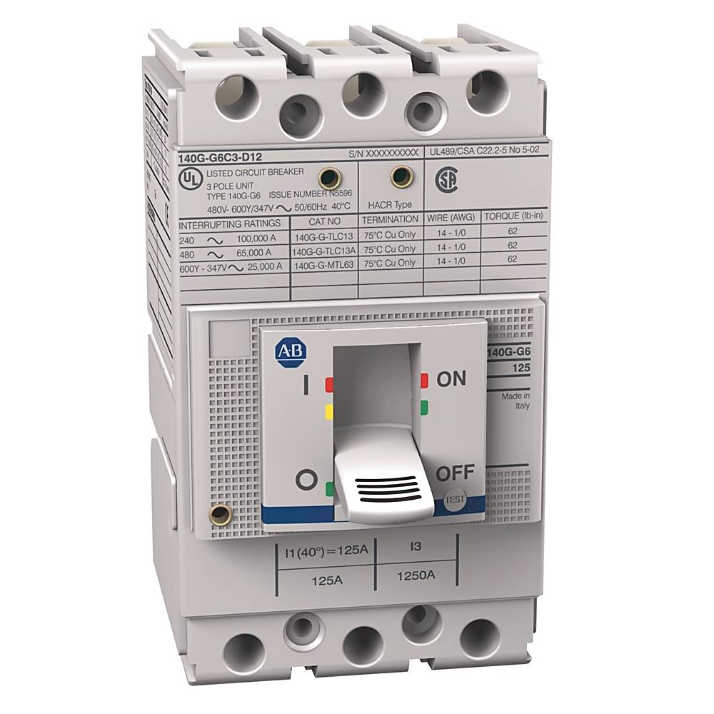Allen-Bradley 140G 125A H Frame Molded Case Ckt-Bkr
