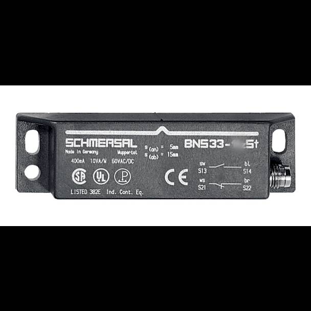 Schmersal BNS33-11ZG-ST BNS 33 Magnetic Safety Sensors, 24 VDC, 0.01 A, 1NO-1NC Contact