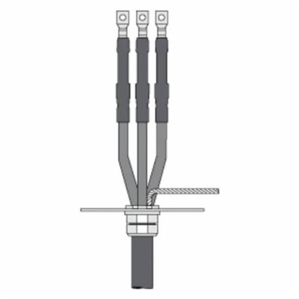 3M™ 7621-T-95-3-RJS QT-III 7600-T-3-RJS Cold Shrink QT-III Termination Kit, 3 Pieces, For Use With Three Core Tape Shield, UniShield® and Wire Shield Power Cable, Silicone Rubber, Black (Discontinued by Manufacturer)