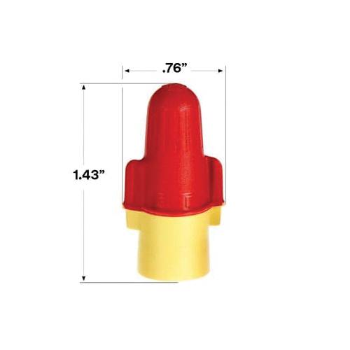 18 to 8 AWG, 600 V, 3M R/Y+BOX Scotchlok™ Twist-On Wire Connector, Copper, Red/Yellow