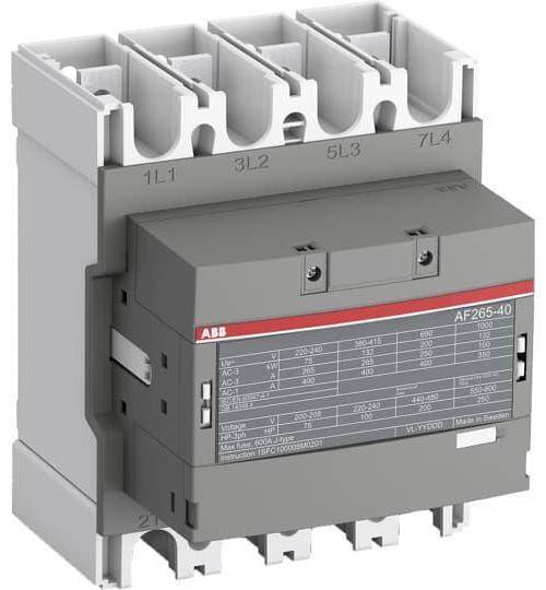 ABB AF265-40-00-11 3-Phase AC/DC Operated IEC Contactor, 24 to 60 VAC ...