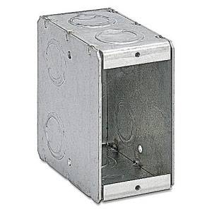 1-Gang 8-KO, 22 Cu Inch, Thomas & Betts Corporation 1-MB Masonry Box