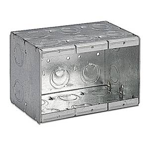 3-Gang 16-KO, 69.5 Cu Inch, Thomas & Betts Corporation 3-MB Masonry Box