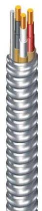 12 AWG 2-Conductor Solid Soft Drawn Copper Aluminum Armored Cable (250 Ft Reel)