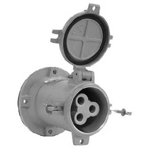 600 VAC 3-Phase/250 VDC 200 A, Emerson Electric Co. ADR20034 Powertite™ Pin and Sleeve Receptacle