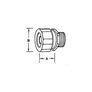 1/2", 0.312 to 0.437" Cord, Emerson Electric Co. CG-3150S Strain Relief Cord and Cable Connector, Straight Male