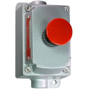 600VAC, 10A, 1NO-1NC, Emerson Electric Co. EDS2714 Contender® Explosionproof Pushbutton Control Station