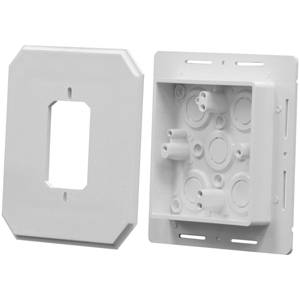 6.25" x 6.25", Arlington Industries Inc. 8081F Lighting Fixture Siding Box Kit, UV Rated Plastic