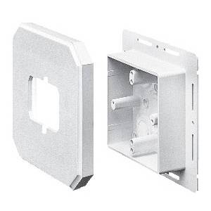 UV Rated Plastic,6.65" x 6.65", Arlington Industries Inc. 8091F Lighting Fixture Siding Box Kit, UV Rated Plastic
