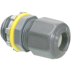 1/2", 0.2 to 0.472" Cord, Arlington Industries Inc. LPCG50 Low Profile Cord Connector, Gray, Straight