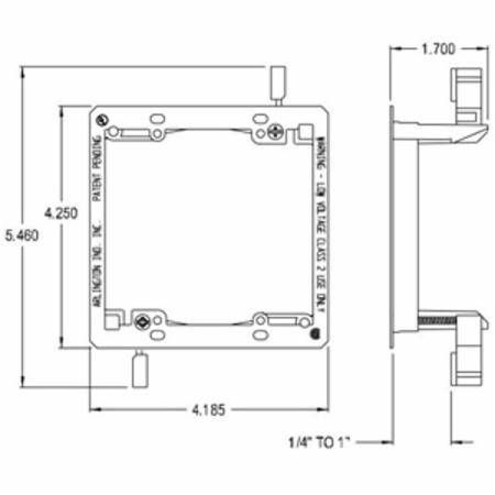 ARLINGTON LVDR2 2-GANG LOW VOLTAGE MOUNTING BRACKET | Gordon Electric