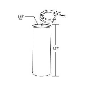 400 VAC, Atlas Lighting Products 40-010-D HID Capacitor, 15 Microfarad