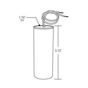 400 VAC, Atlas Lighting Products 40-011-D HID Capacitor, 24 Microfarad