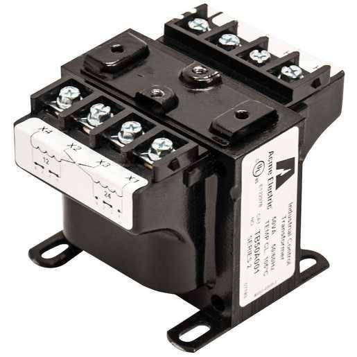 Acme Electric® TB75A008C TB Encapsulated Industrial Control Transformer, 220/230/240 x 440/460/480 VAC Primary, 110/115/120 VAC Secondary, 0.075 kVA Power Rating, 50/60 Hz, 1 Phase