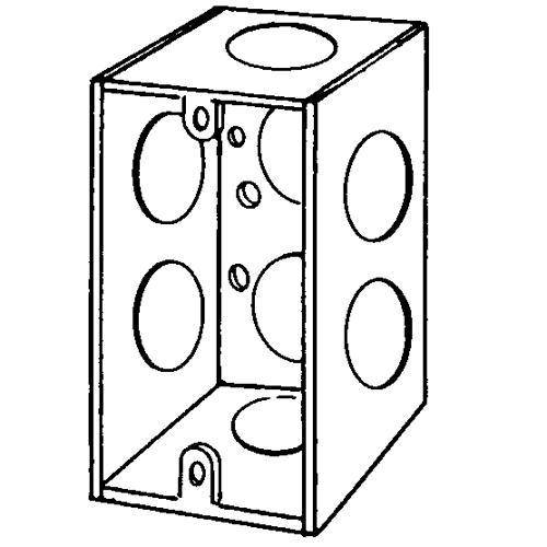 Appleton® 4SSL-3/4 Handy Box With Conduit Knockout, Steel, 14.5 cu-in ...
