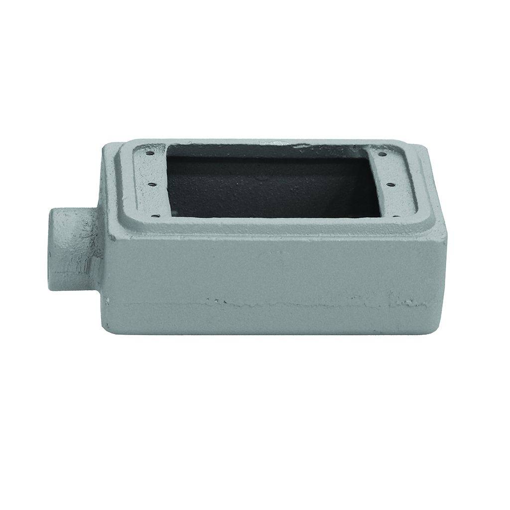 Appleton® APPFDC175 FDC Deep Cast Hub Device Box, Malleable Iron, 25 cu-in Capacity, 1 Gangs, 5.88 in H x 2.81 in W x 2.69 in D