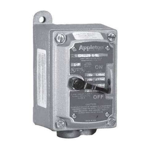 Appleton® EDS1140SA Contender™ 1-Gang Dead-End Tumbler Switch Control ...