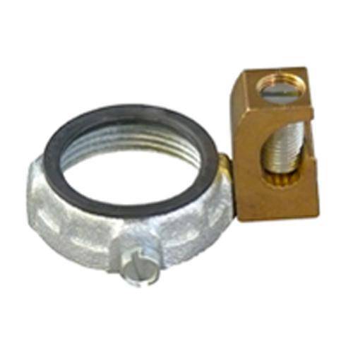 Appleton® GIB-500L-4BC GIB-L-BC Threaded Grounding Bushing, 5 in Trade, #14 AWG Solid Wire Min, #4 AWG Stranded Wire Max, 6.06 in Dia, Malleable Iron