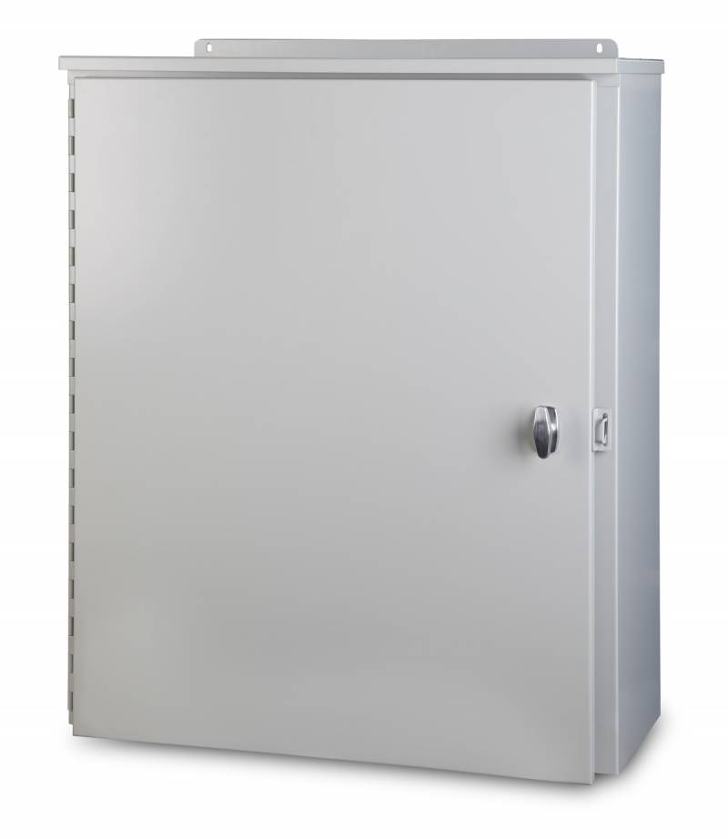 Austin Electrical Enclosures AB-484812WL Large Cabinets, 48 in h x 48 in w x 12 in d, Lever Handle with Roller Arm cover, NEMA 3R nema rating, Galvanized Steel