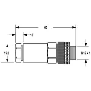 250 VAC/VDC, 4A, Banner Engineering Corp. 58910 Field Wireable Connector, 4-Pole, 4-5MM Dia, Straight, Male