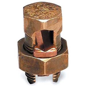 Blackburn® 10H Type H High Strength Split Bolt Connector, 4 to 1/0 AWG Solid/Stranded Copper Conductor, 3/4 x 1-19/32 in Bolt, Bronze Alloy