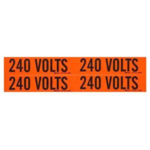 Brady Worldwide Inc. 44210 Voltage Marker, Legend: 240 VOLTS, Orange Background (Discontinued by Manufacturer)