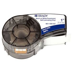 1" x 14', Brady Worldwide Inc. M21-1000-427 Wire/Cable Marking Label, White