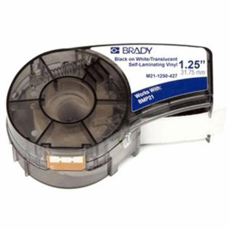 1.25" x 14', Brady Worldwide Inc. M21-1250-427 Wire/Cable Marking Label, White