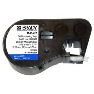 0.5" x 0.5", Brady Worldwide Inc. M-11-427 Wire/Cable Marking Label, Clear