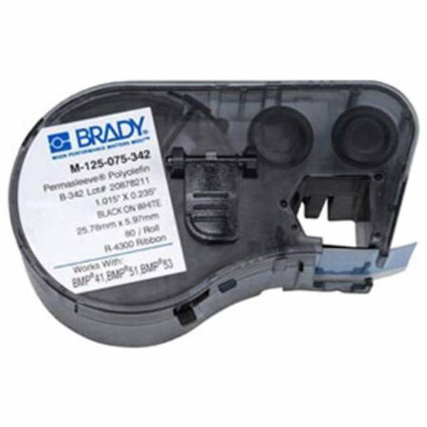 Brady Worldwide Inc. M-125-075-342 Label Maker Cartridge, 22 to 16 AWG, Black on White