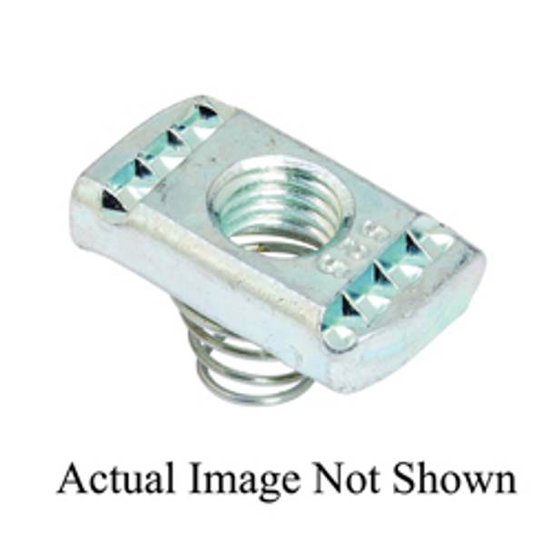 B-Line N555ZN 500 Standard Spring Nut With Spring, 5/8-11 Thread, 3/8 in THK, For Use With B42, B52, B54 and B56 Series Short Channel, Strut Fitting and Bolted Framing, Steel