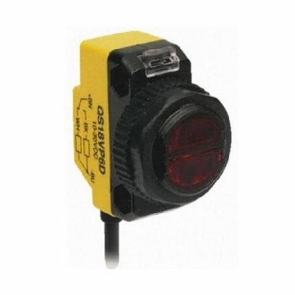 Banner Engineering WORLD-BEAM&reg; QS18VN6LVQ8 All Purpose Self-Contained Photoelectric Sensor, Rectangle Shape, 6.5 m, Red Laser Sensing Beam, 0.6 ms Response, NPN Output