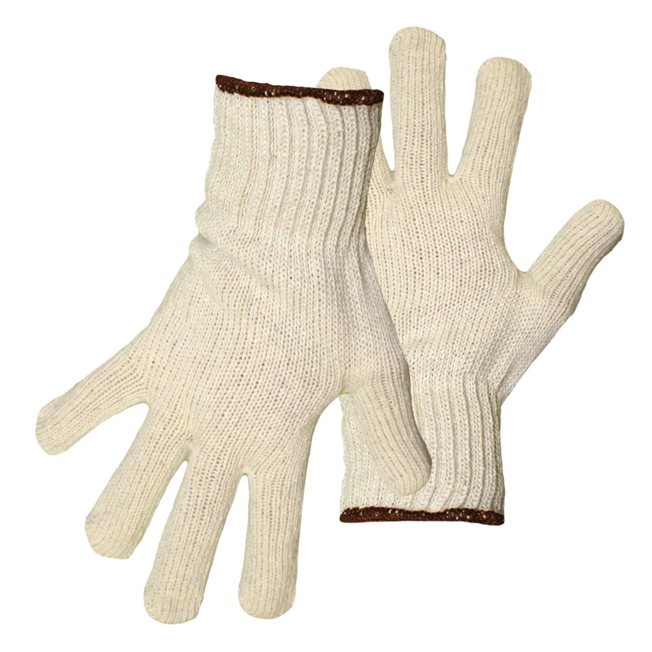 Boss® 1JC1200 Medium/Regular Weight General Purpose Work Gloves, Reversible Cut, Reversible Thumb Style, L, Textile Palm, Cotton, Natural, Seamless Knitwrist Cuff (Discontinued by Manufacturer)