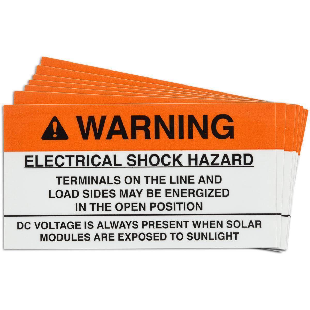 Brady® 149825 Pre-Printed Rectangle Warning Label, 2 in H x 3-3/4 in W x 0.007 in THK, Black/Orange on White, B-920 Vinyl