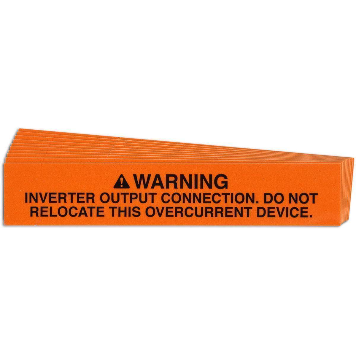 Brady® 149844 Pre-Printed Rectangle Warning Label, 1 in H x 4 in W x 0.007 in THK, Black on Orange, B-920 Vinyl