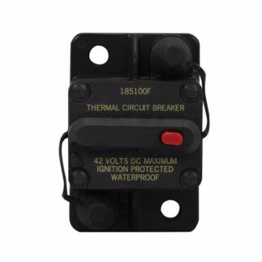 Bussmann CB185-60 Type III Switchable High Amp Waterproof Automotive Circuit Breaker With SEMS Nuts, 48 VDC, 60 A, 3 kAIC Interrupt, Flush Mount, Blade End Terminal