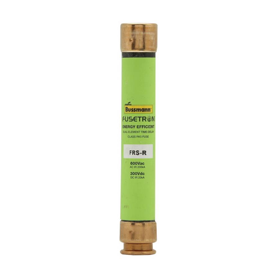 Bussmann Fusetron™ FRS-R-10 Advanced Protection Current Limiting Energy Efficient Low Voltage Time Delay Fuse, 10 A, 600 VAC/300 VDC, 200 kA Interrupt, RK5 Class, Cartridge Body