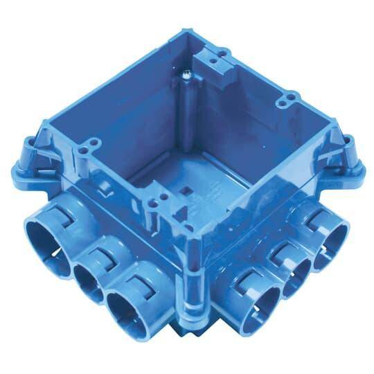 Carlon® A863DF Square Mud Box Assembly, 2 Gangs, Polycarbonate