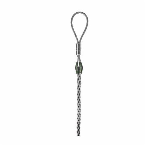 Wiring Device-Kellems 03302044 Standard Multiple Strength Non-Mounted Pulling Grip, 0.25 to 0.49 in Dia Cable, 26 in L Mesh, 1/4 in Dia Eye, 1360 lb Load, Galvanized Steel