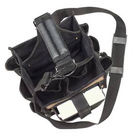 CLC® 1526 Tool Carrier Bag, 600D Polyester Fabric, Black/Tan