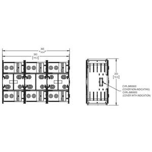 Bussmann JM60400-3CR Modular Fuse Block, 600 V, 225 to 400 A, Class: J, 600 kcmil, (2) 4 to 3/0 AWG Al Solid/Stranded Wire, 3 Poles