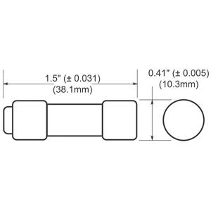 Bussmann Limitron™ KTK-R-1/2 Fast Acting Fuse, 0.5 A, 600 V, 200 kA