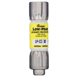 Bussmann Low-Peak™ LP-CC-5 Current Limiting Time Delay Fuse, 5 A, 600 VAC/150 VDC, 20/200 kA Interrupt, CC Class, Cylindrical Body