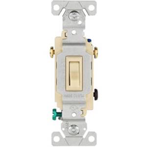 Eaton Wiring Devices Arrow Hart 1303-7V 3-Way Toggle Switch, 120 VAC, 15 A
