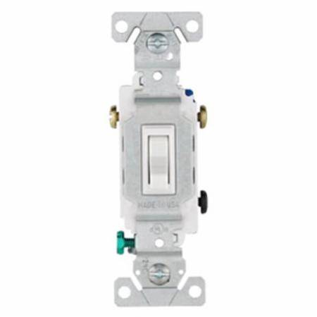 Eaton Wiring Devices Arrow Hart 1303-7W 3-Way Toggle Switch, 120 VAC, 15 A