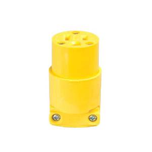 EATON Arrow Hart™ Eaton Wiring Devices 4887-BOX Straight Blade Connector, 125 VAC, 15 A, 2 Poles, 3 Wires, Yellow