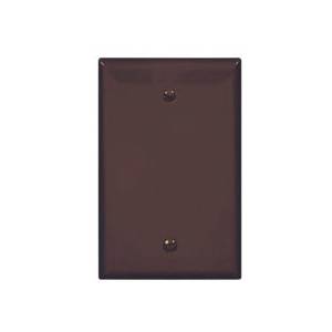 EATON Arrow Hart™ Eaton Wiring Devices PJ13B Mid-Sized Blank Wall Plate, 1 Gangs, 4.87 in H x 3.12 in W, Polycarbonate/Thermoplastic, Brown