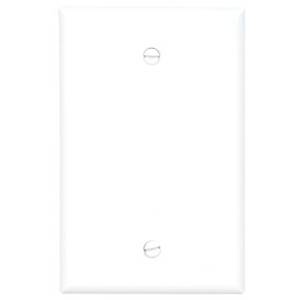 EATON Arrow Hart® PJ13W Mid Size Specification Grade Blank Wall Plate, 1 Gangs, 4.87 in H x 3.12 in W, Polycarbonate, White