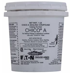 EATON Crouse-Hinds Chico® A CHICO A4 Explosionproof Sealing Compound, 1 lb Can, Light Gray