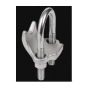 Calbrite™ S61200RA00 2-Hole Right Angle Beam Clamp, 1-1/4 in Conduit, 0.27 in THK Flange, 316 Stainless Steel, Polished
